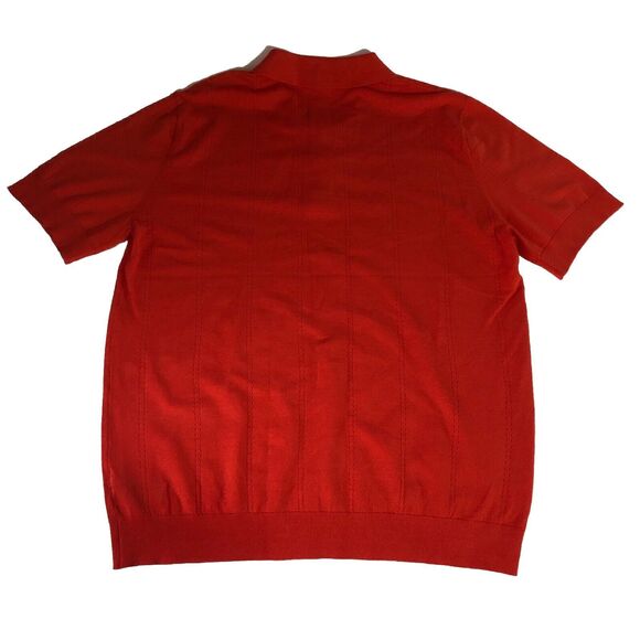 Truth by republic Men’s polo snap button Short sleeve, red orange large NWT - Picture 2 of 14